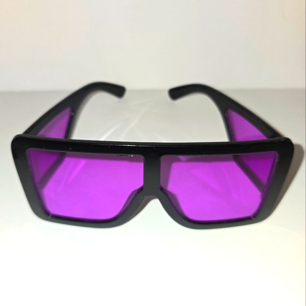 Stylish Black & Purple Square Frame Sunglasses